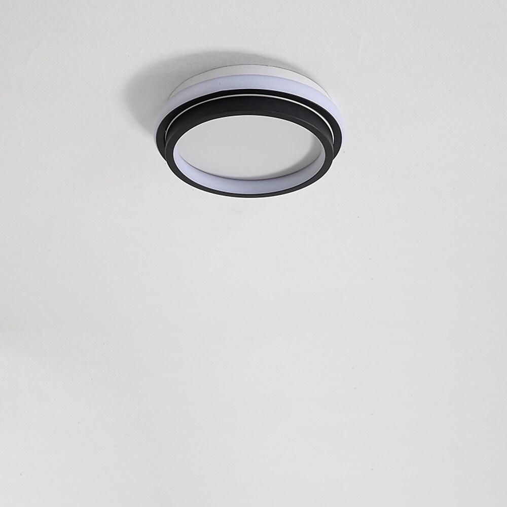 Modern Square LED Flush Mount Ceiling Light - Metal & PVC