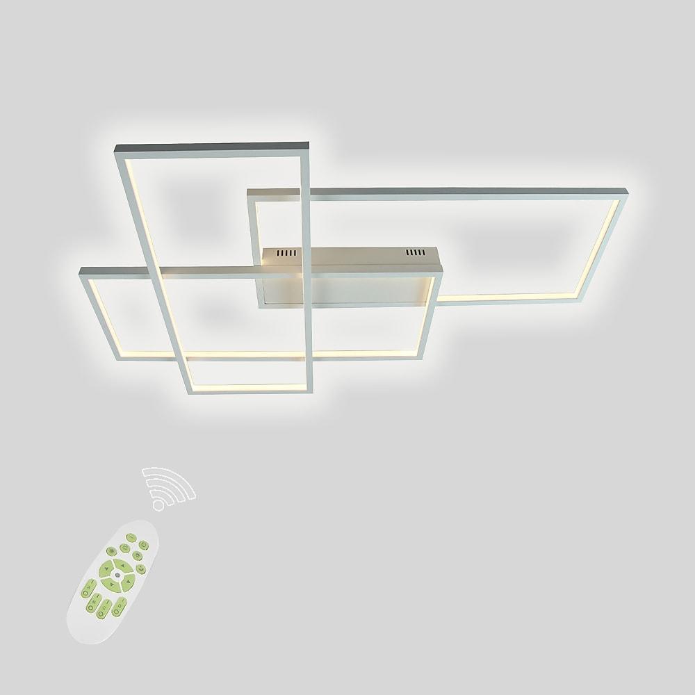 Rectangular Hybrid Modern Flush Mount Ceiling Light with LED