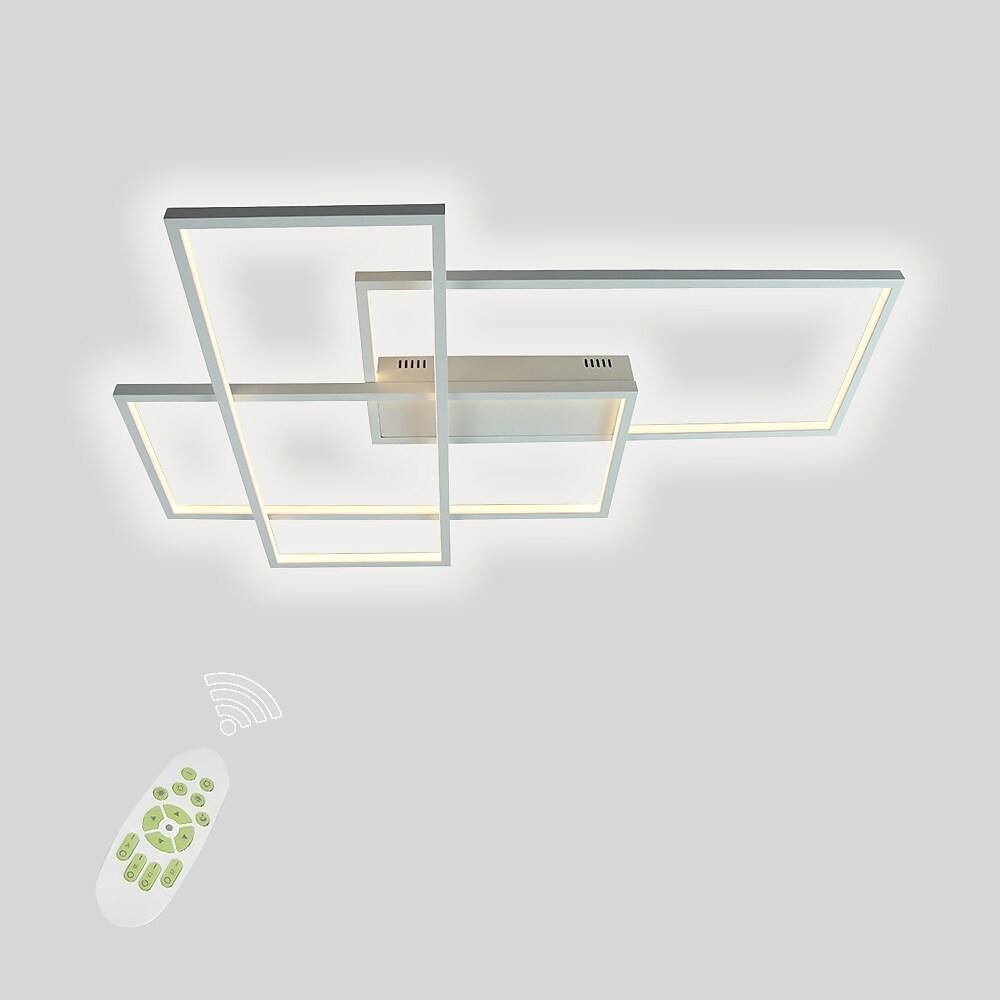 Geometric Overlapping Rectangle Aluminum LED Flush Mount Ceiling Light