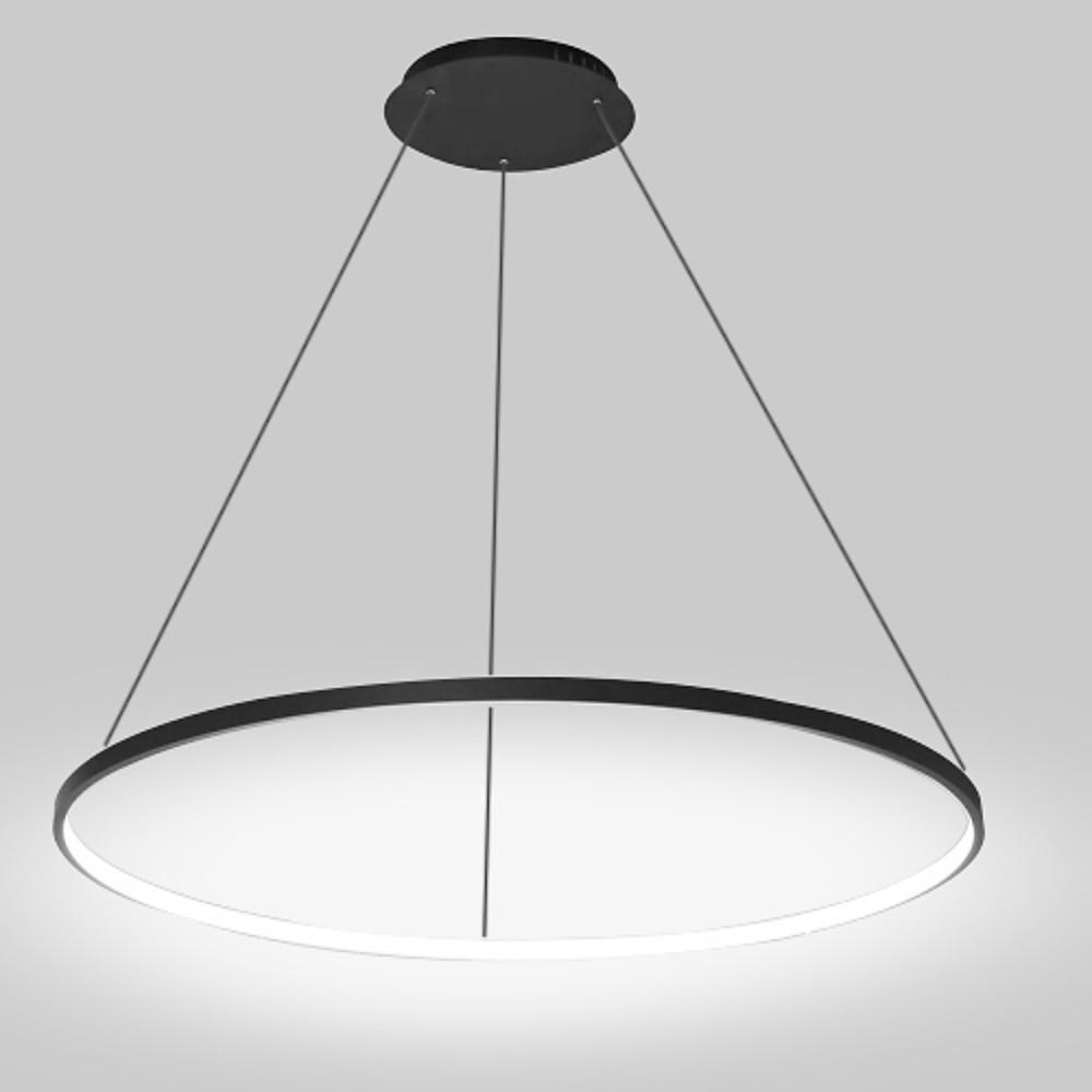 24" Modern Ring Pendant Light with Opal Acrylic Shade & LED