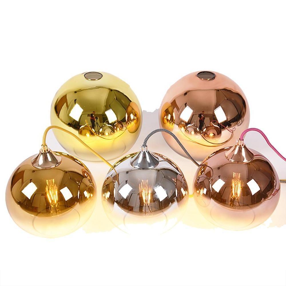 Gradient Glass Globe Pendant Light – Modern Kitchen Island Lighting