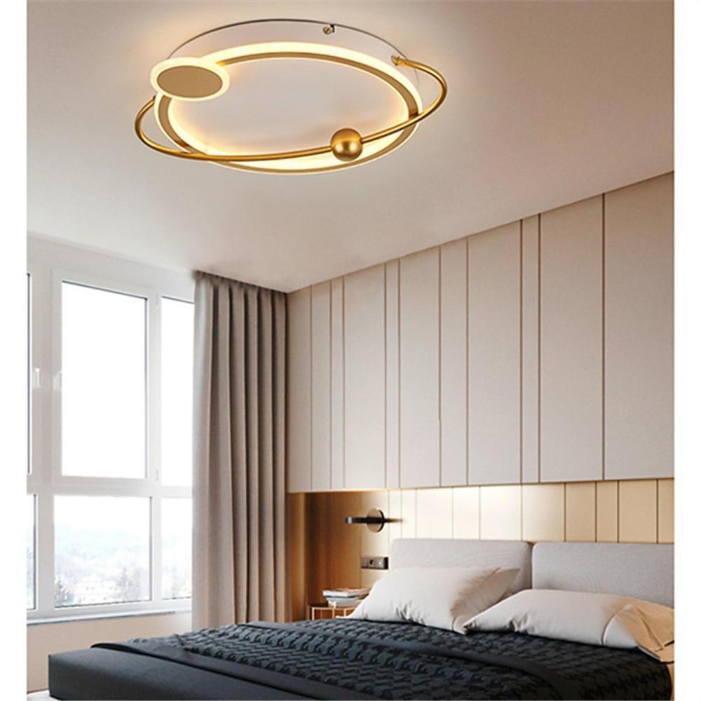 Oval LED Flush Mount Ceiling Light - Modern Geometric Metal Fixture