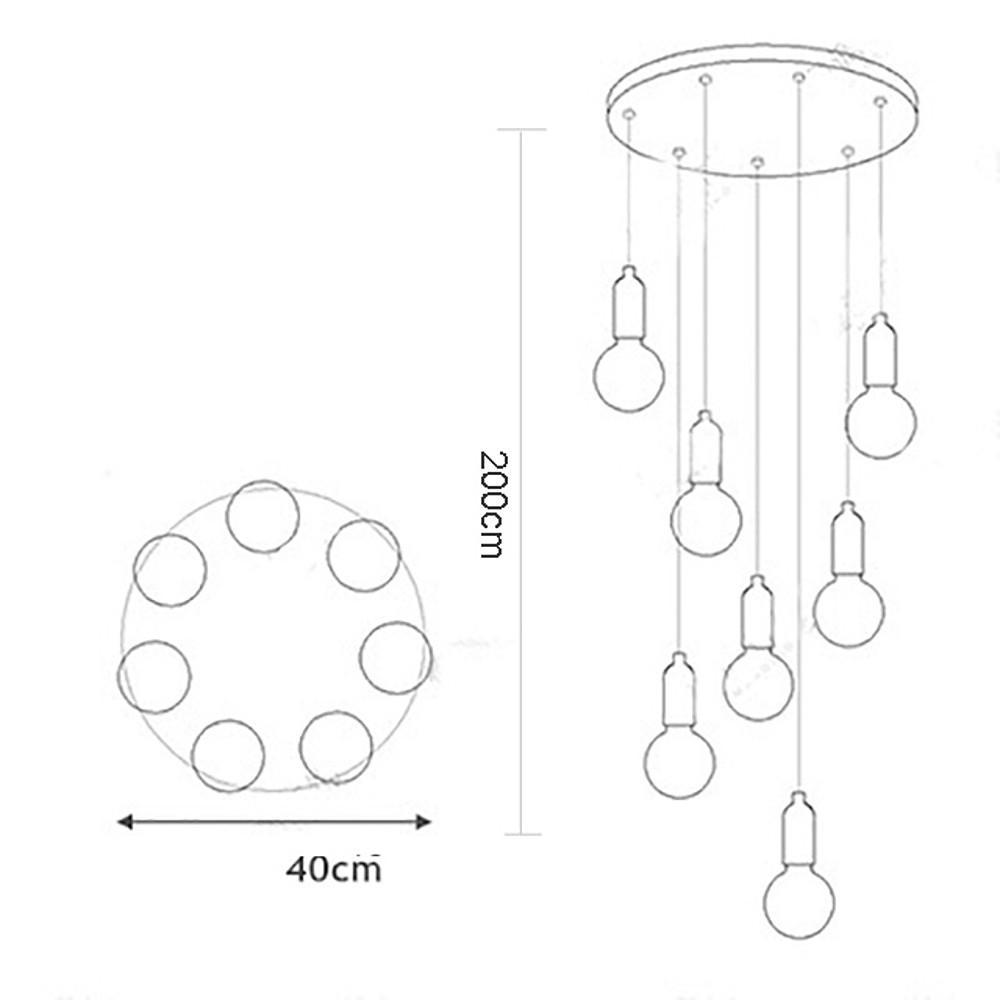 Modern Acrylic Bubble Globe LED Pendant Light Cluster Island Lamp