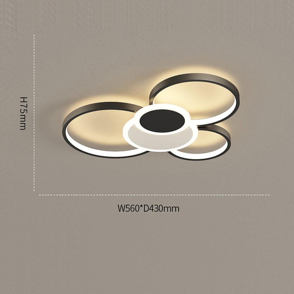 Modern LED Flush Mount Ceiling Light Eclipse Geometric Design Acrylic