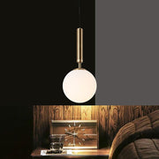 Globe Glass Pendant Light with Electroplated Metal Finish