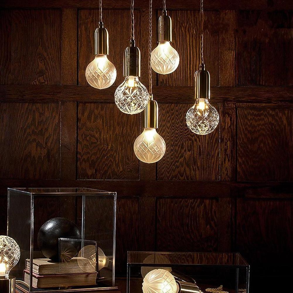 Nordic Glass Ball Pendant Light with Gold Metal Finish – LED