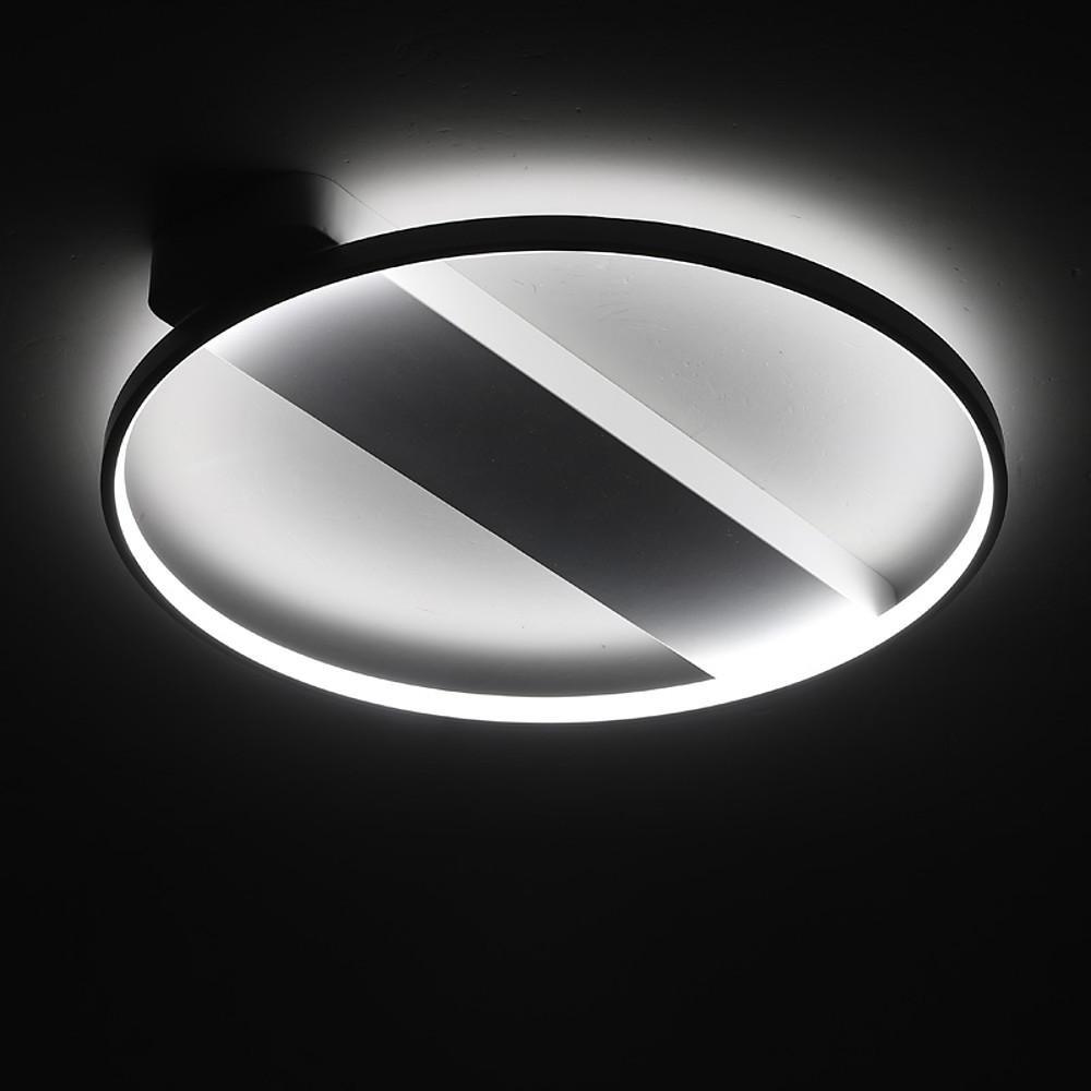 Modern LED Flush Mount Ceiling Light - Circle Rectangle Design