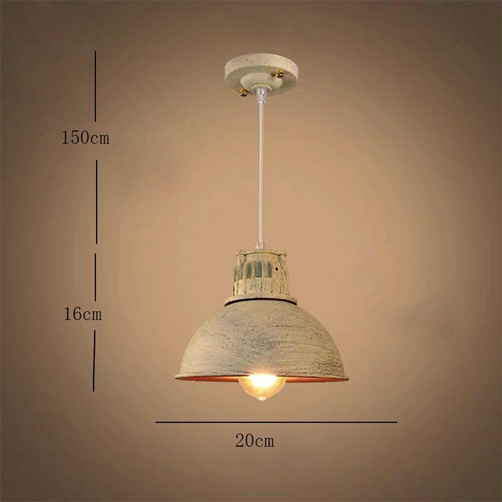 Industrial Metal Dome Pendant Light – Vintage LED Single Fixture