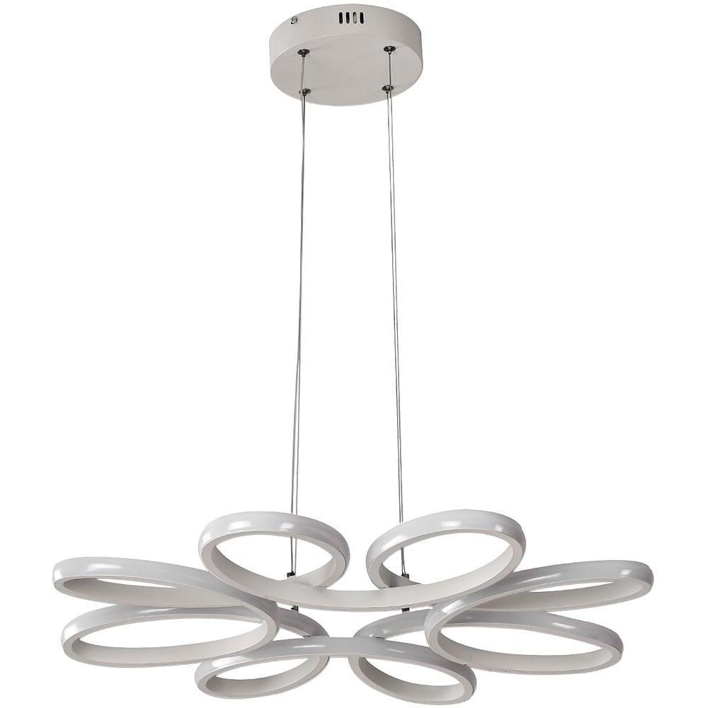 Curved Flower Dimmable LED Pendant Light - Modern Aluminum