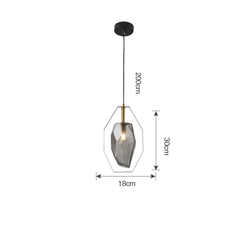 Nordic Glass Pendant Light with Electroplated Metal Finish