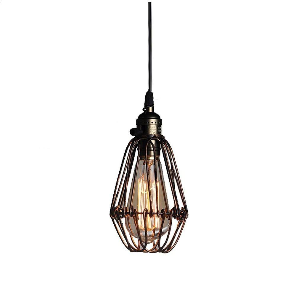 Industrial Metal Lantern Pendant Light - Ambient LED Ceiling Lamp
