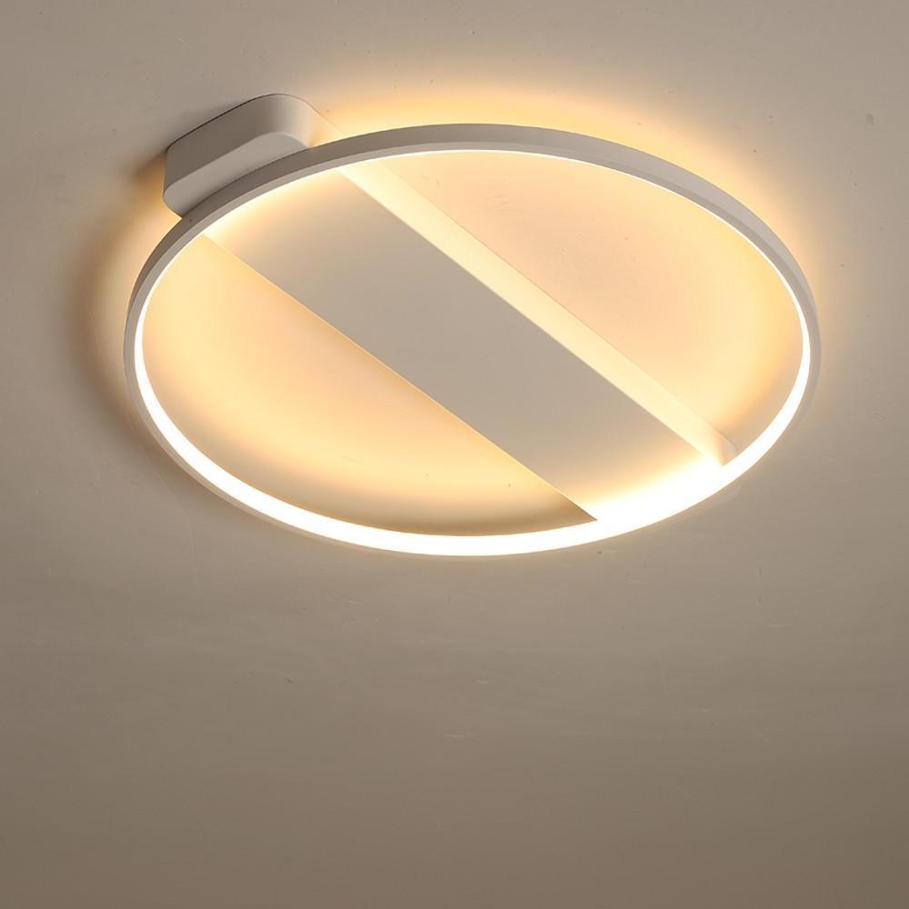 Modern LED Flush Mount Ceiling Light - Circle Rectangle Design