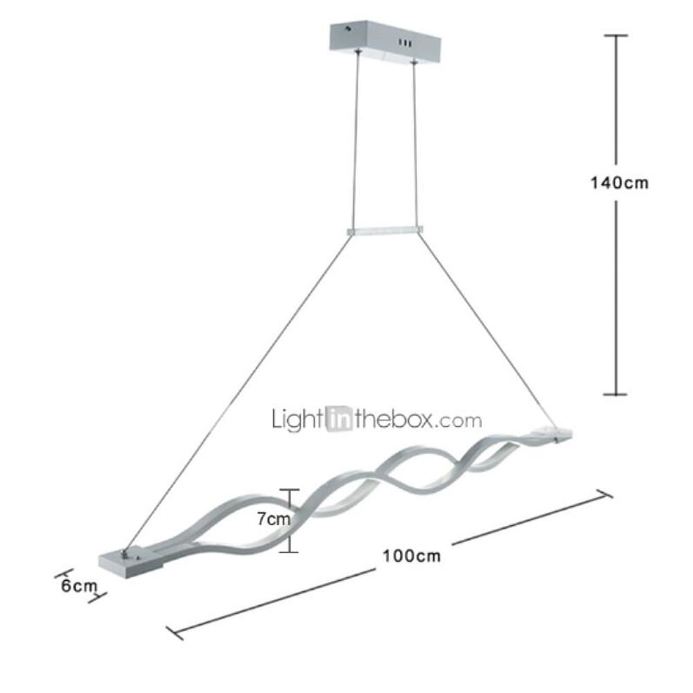 Double Wave LED Pendant Light Modern Dining Kitchen Island Fixture