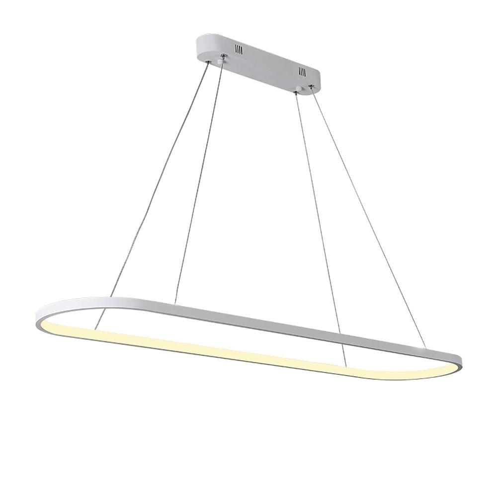 Modern Rectangular Pendant Light with Aluminum & Silica Gel Shade