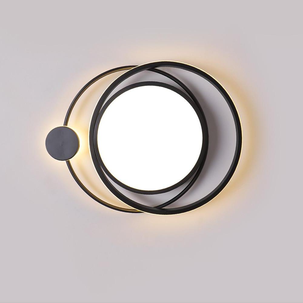 LED Geometric Circle Flush Mount Ceiling Light - Dimmable Acrylic