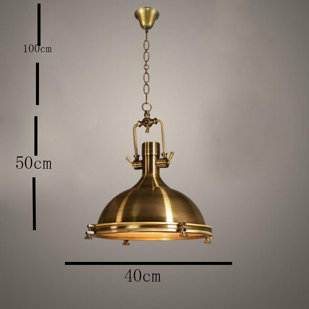 Industrial Lantern Metal Pendant Light with Adjustable Chain