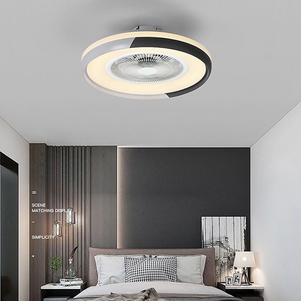 Dimmable Bladeless Ceiling Fan with LED Light and Remote Control
