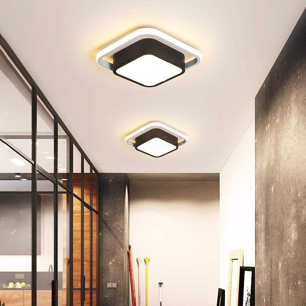 Modern Geometric LED Flush Mount Ceiling Light - Square & Round
