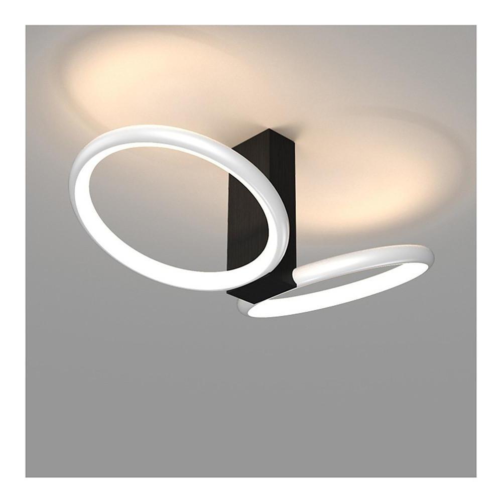 Geometric Gold Flush Mount LED Ceiling Light - Aluminum Finish