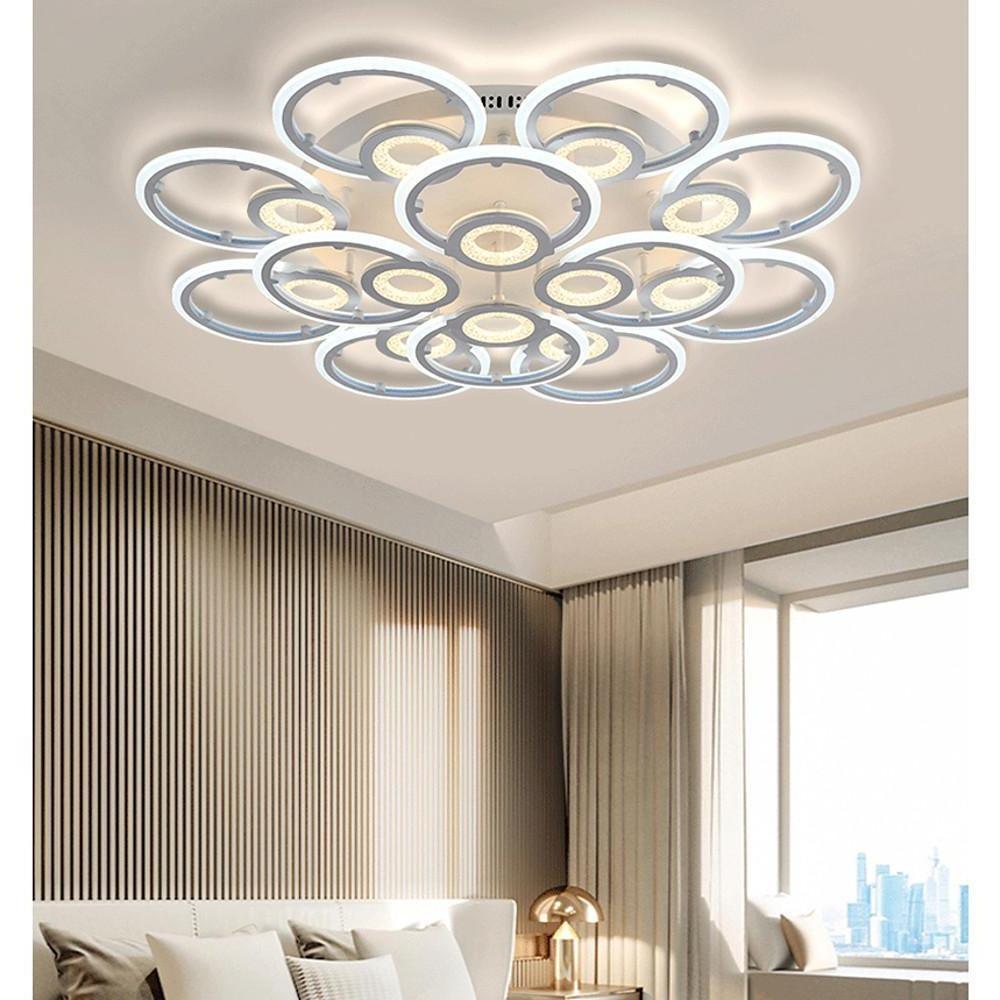 Nordic Geometric Metal Ring Flush Mount LED Ceiling Light