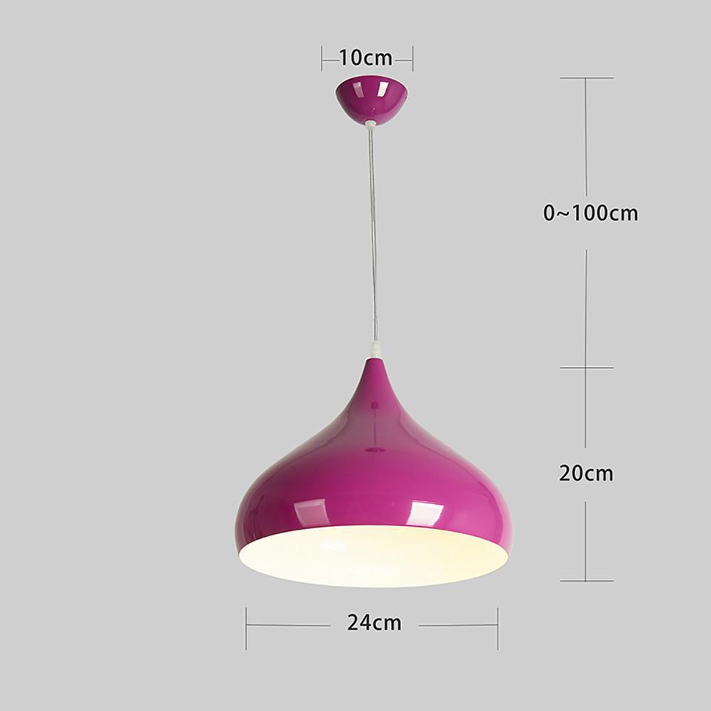 9-Inch Metal Dome Pendant Light - Modern Downlight Fixture