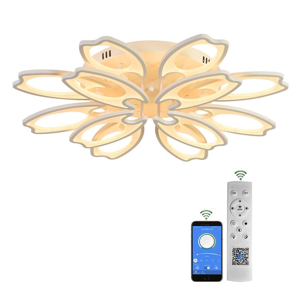 Modern Flower Petal LED Ceiling Light Dimmable Flush Mount