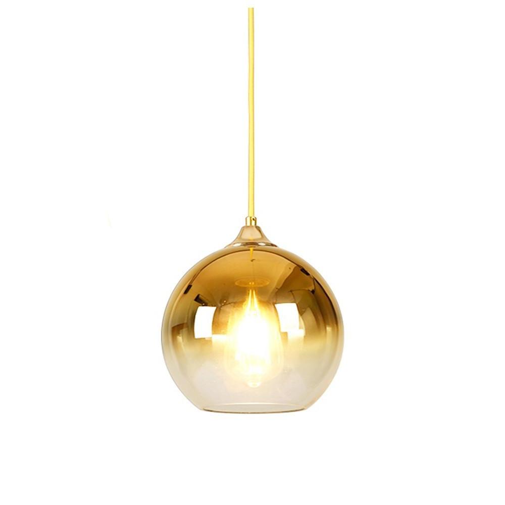 Gradient Glass Globe Pendant Light – Modern Kitchen Island Lighting