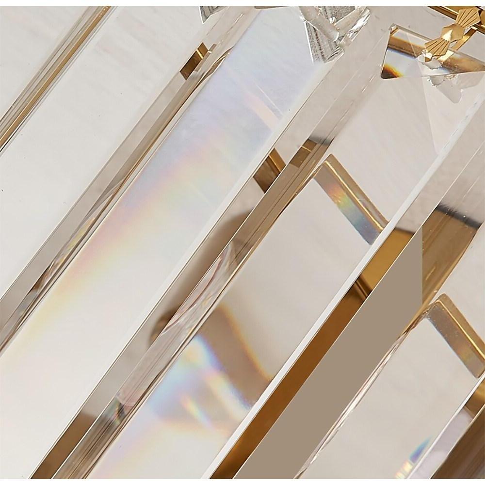 Crystal Candelabra Flush Mount Ceiling Light - LED Metal Fixture