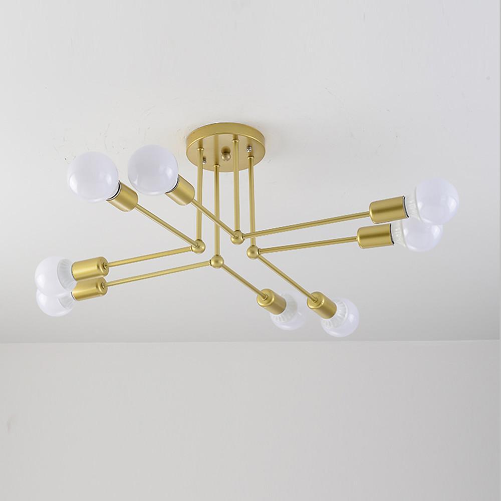 8-Light Linear Flush Mount Ceiling Light - Modern Metal Fixture