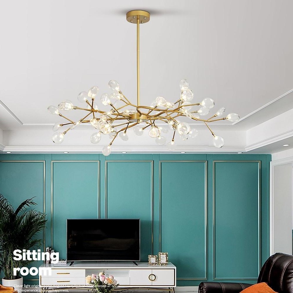 Sputnik Chandelier Modern Firefly Design Aluminum Acrylic Ceiling