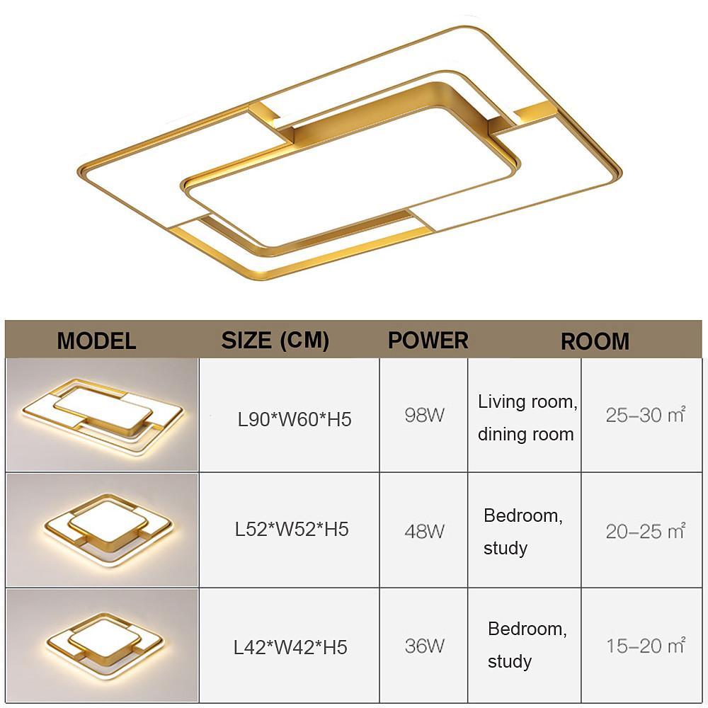 Modern Geometric LED Flush Mount Ceiling Light - Metal & Acrylic