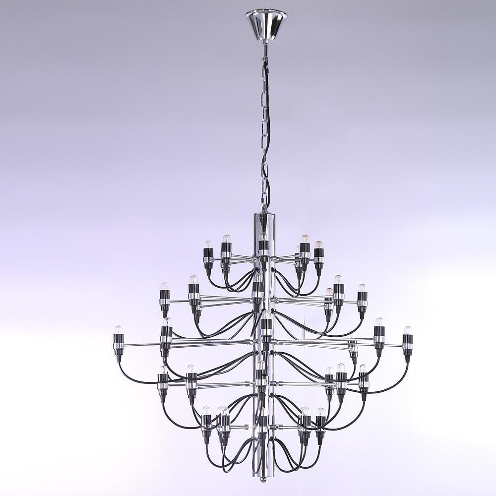 50-Light Electroplated Metal Tree Chandelier - Modern Industrial