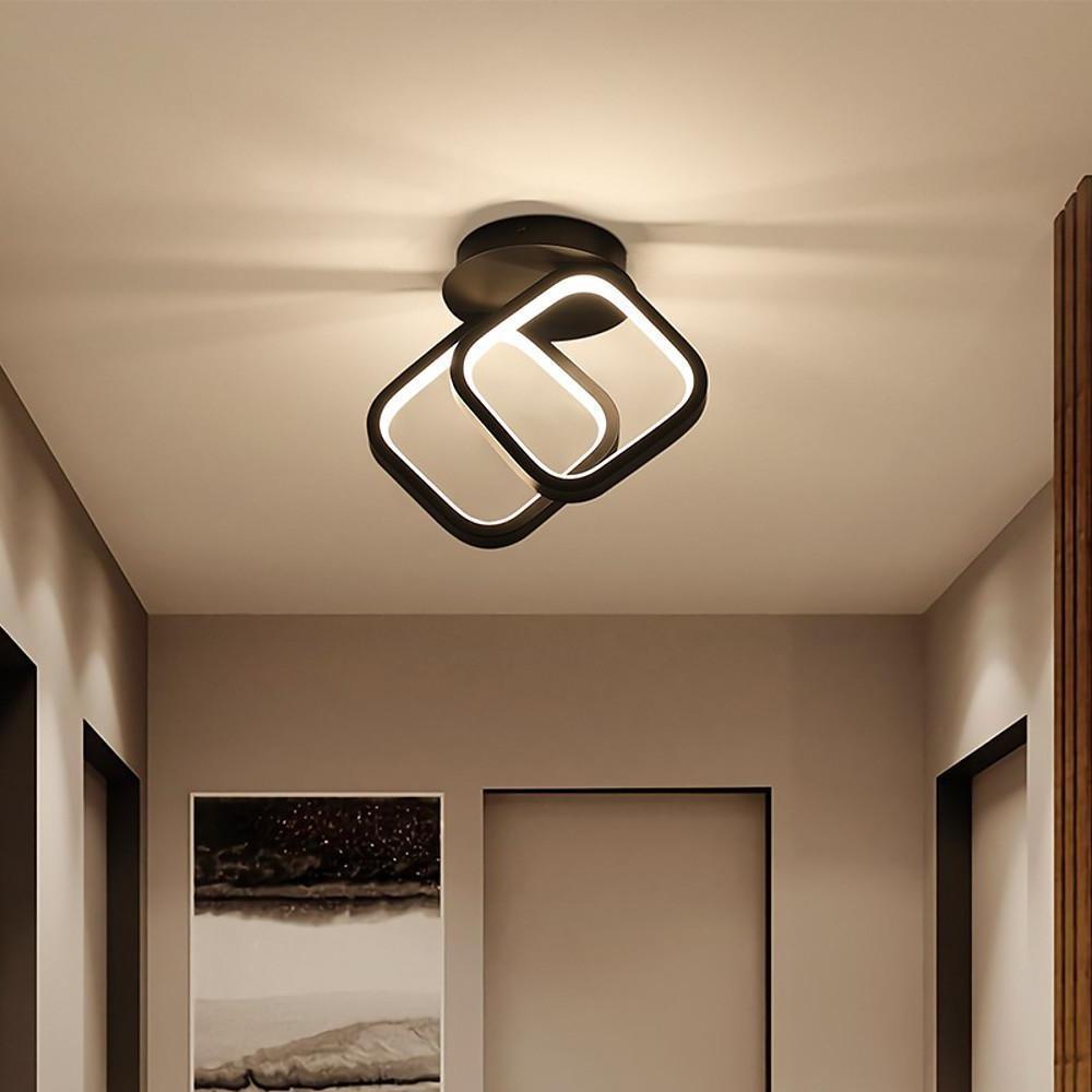 2 Ring Flush Mount Ceiling Light Minimalist LED Aluminum