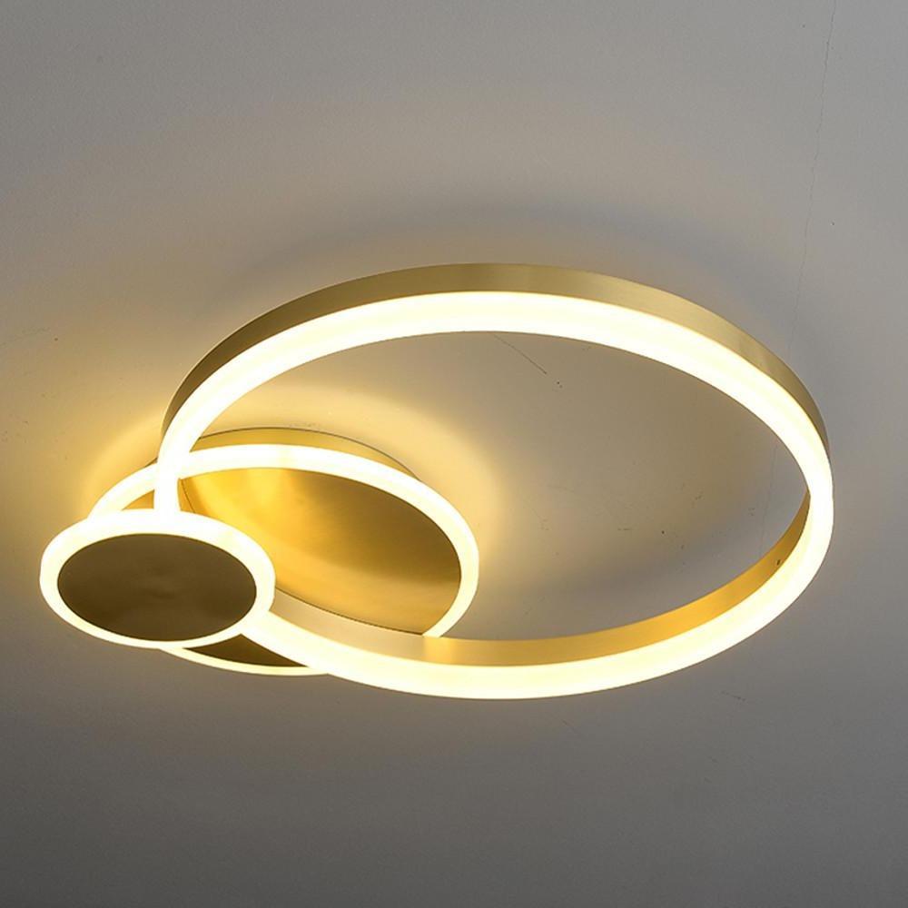 Overlapping Circles Flush Mount LED Ceiling Light Metal Acrylic