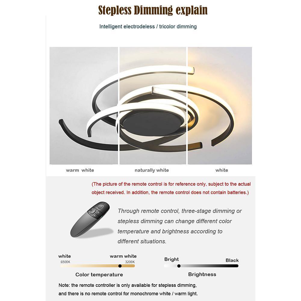 30" Abstract Swirl LED Flush Mount Ceiling Light - Modern Design