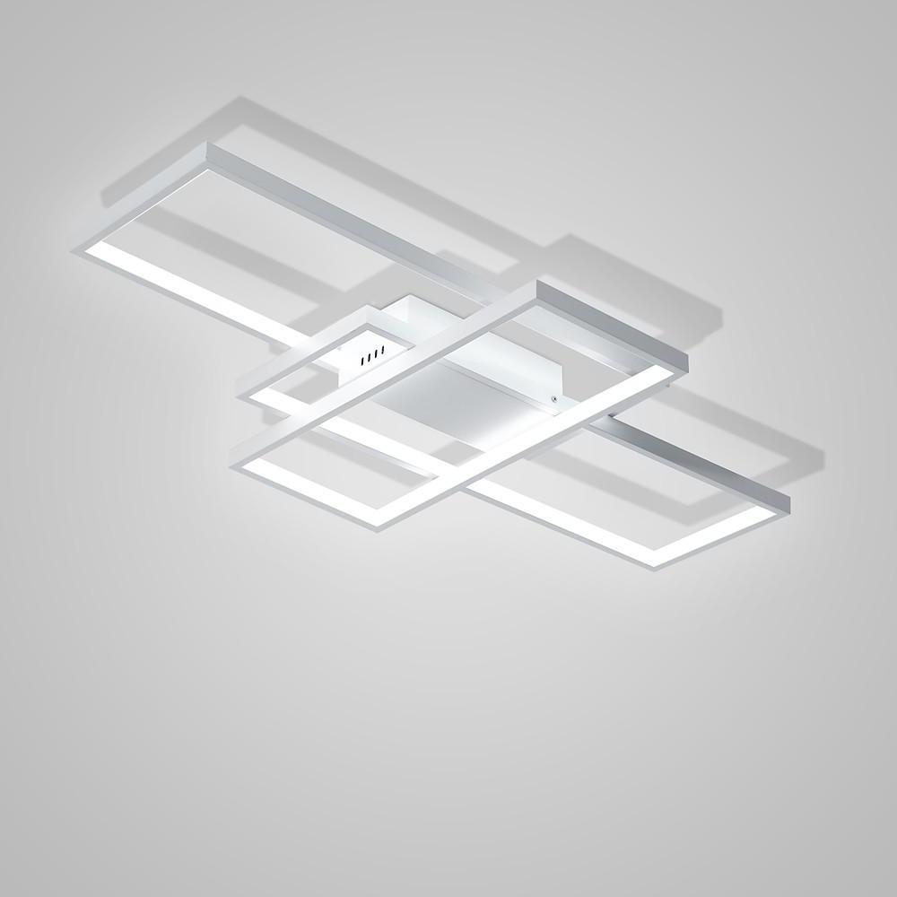 Modern Abstract LED Flush Mount Ceiling Light – Three Rectangles