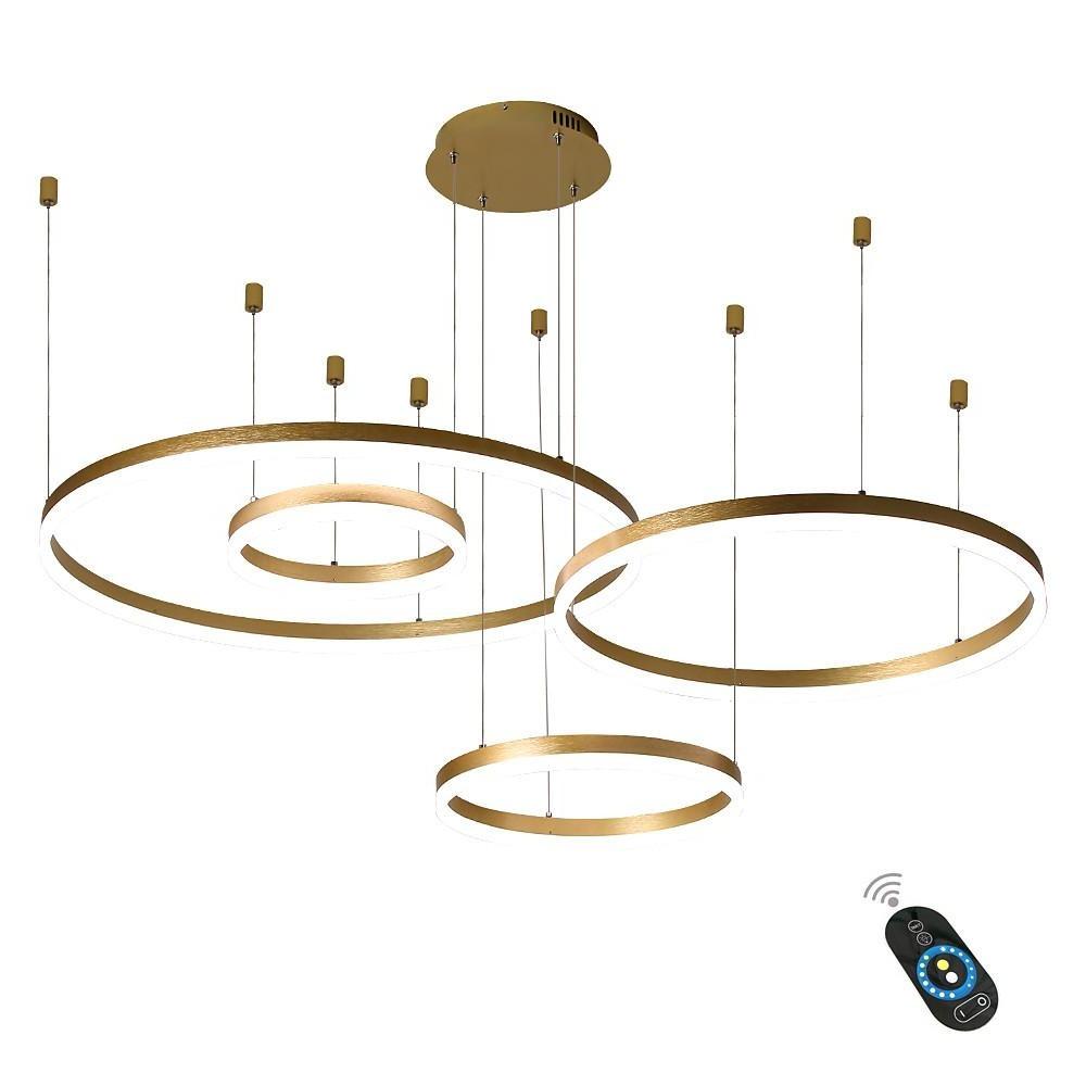 Modern Circle Aluminum Chandelier with Adjustable LED Light