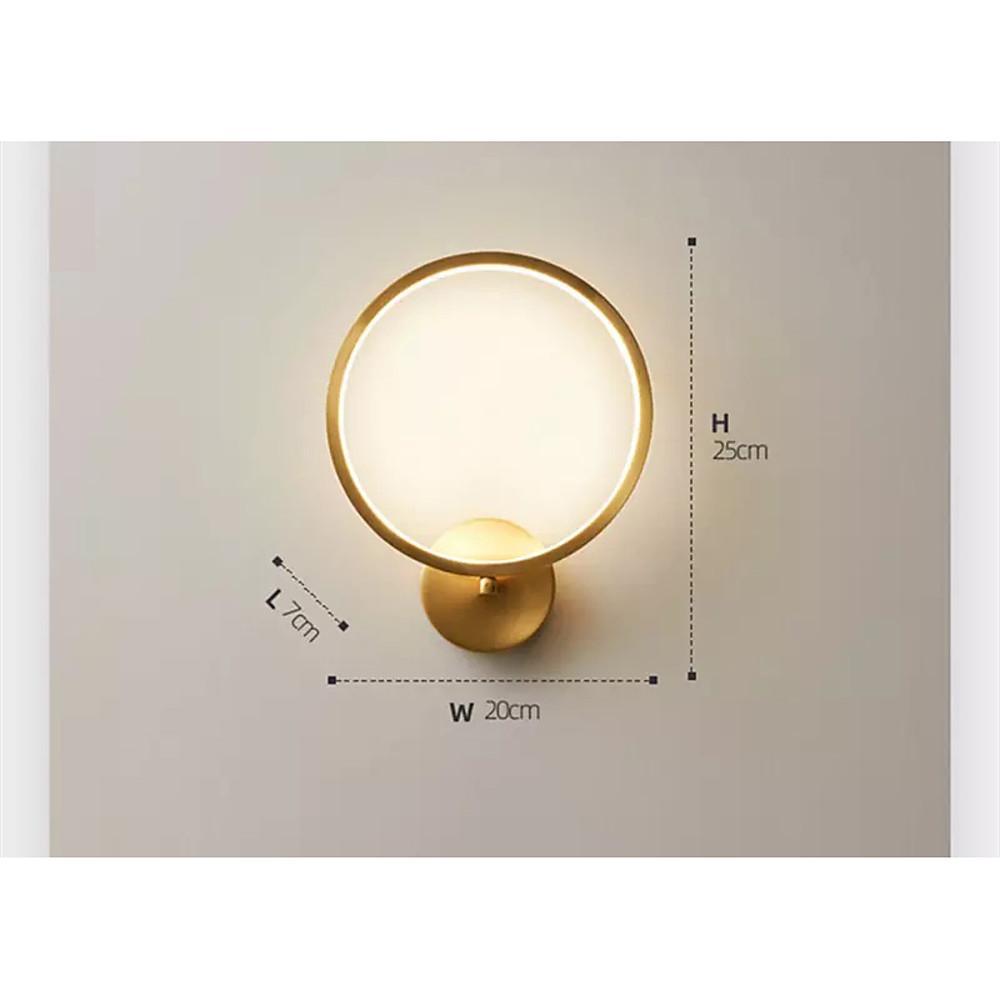 Modern Circular LED Flush Mount Ceiling Light in Gold Copper