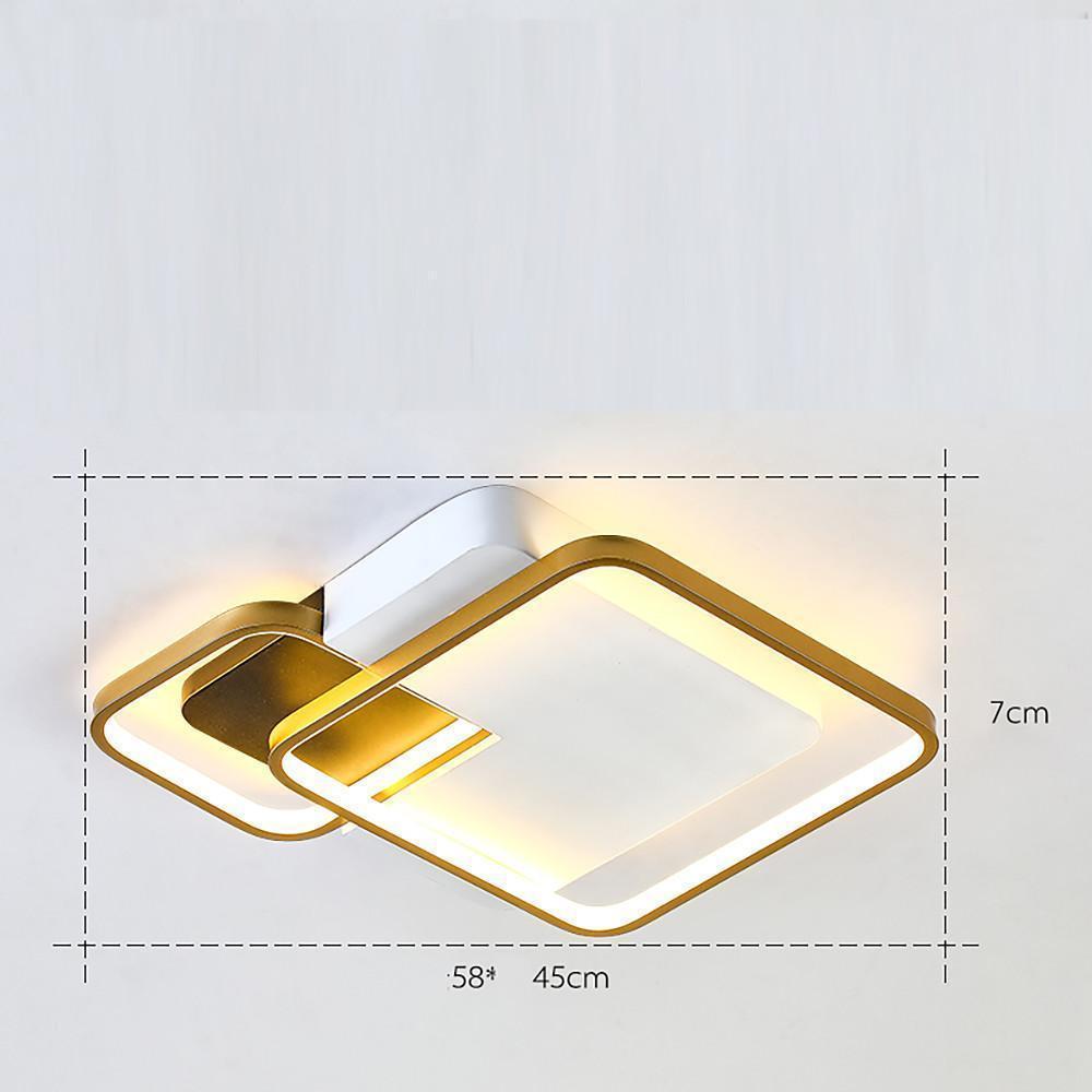 Nordic Geometric LED Flush Mount Ceiling Light - Metal & Acrylic