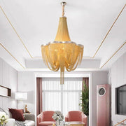 Modern Metal Chandelier 6-Light Dining Room Ceiling Fixture