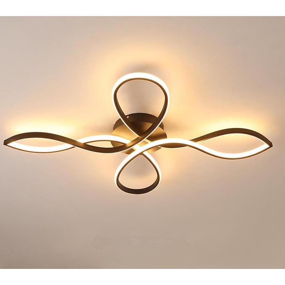 Wave Flower Dimmable LED Ceiling Light Flush Mount Aluminum