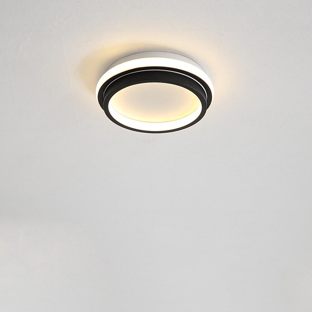 Modern Square LED Flush Mount Ceiling Light - Metal & PVC