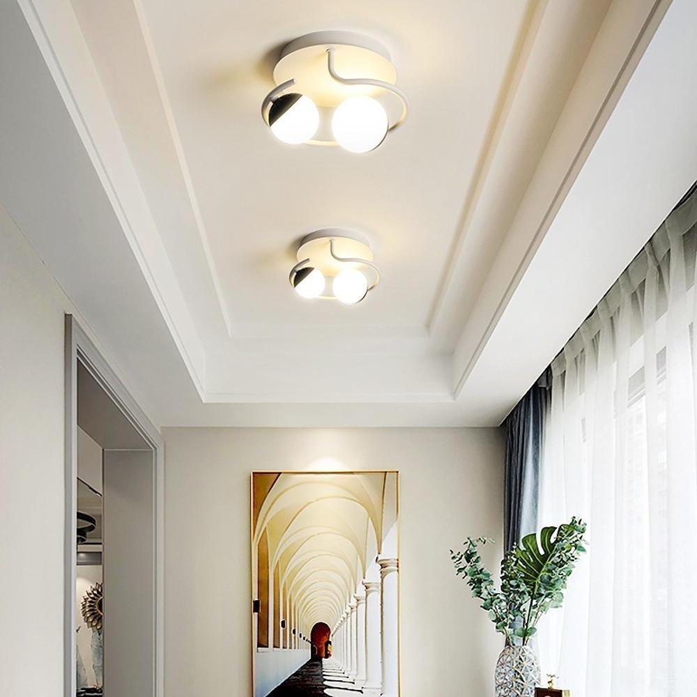 2-Light Globe LED Flush Mount Ceiling Light - Modern Nordic Style