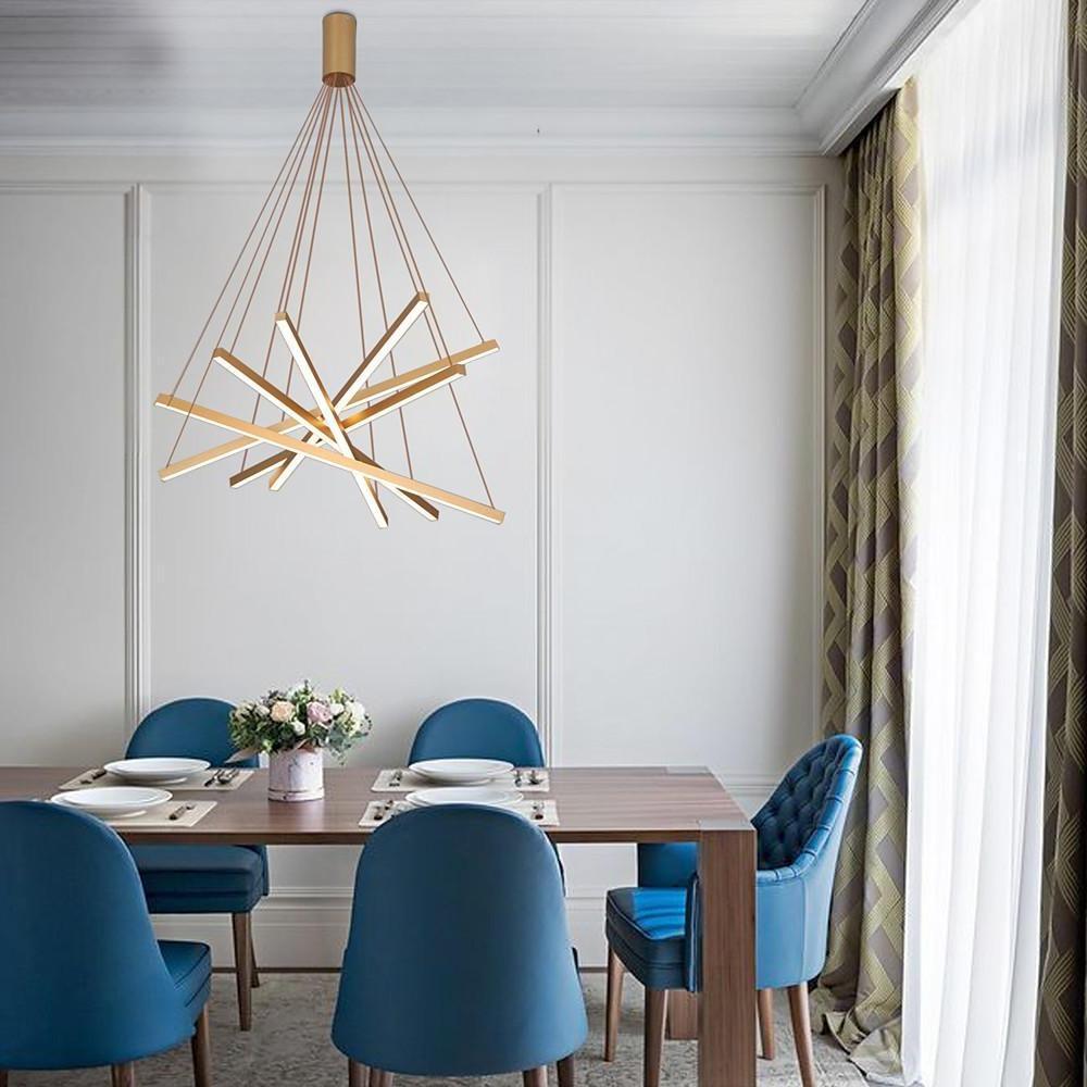 6-Light Modern Cluster Chandelier with Integrated LED