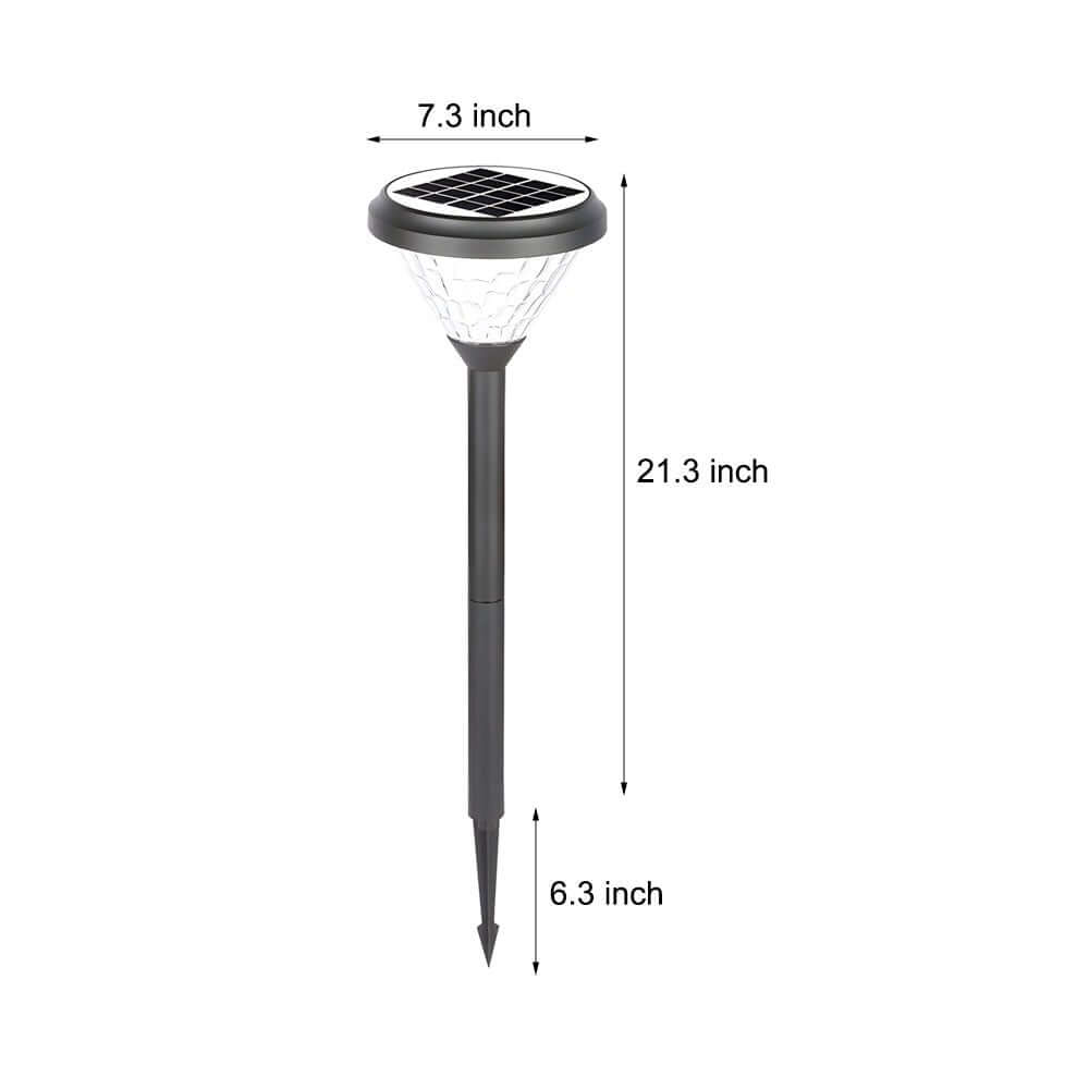 Modern Black Solar LED Pathway Light with Water Ripple Design