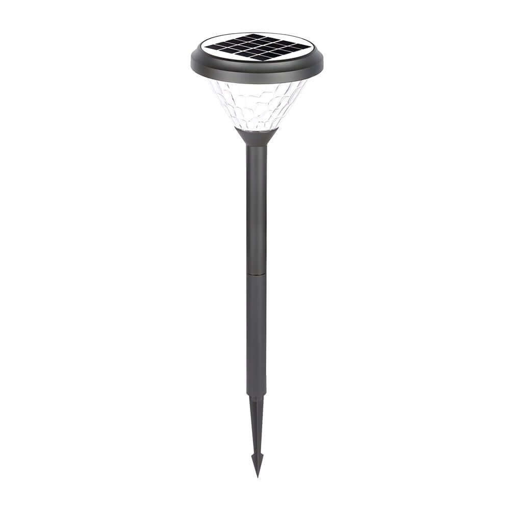 Modern Black Solar LED Pathway Light with Water Ripple Design
