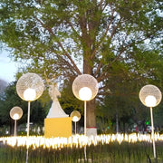 Dandelion Sphere Outdoor Pole Light Modern LED Garden Lighting
