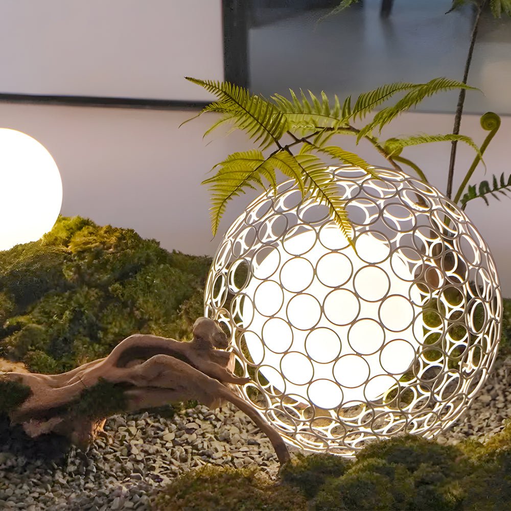 Dandelion Sphere Outdoor Pole Light Modern LED Garden Lighting