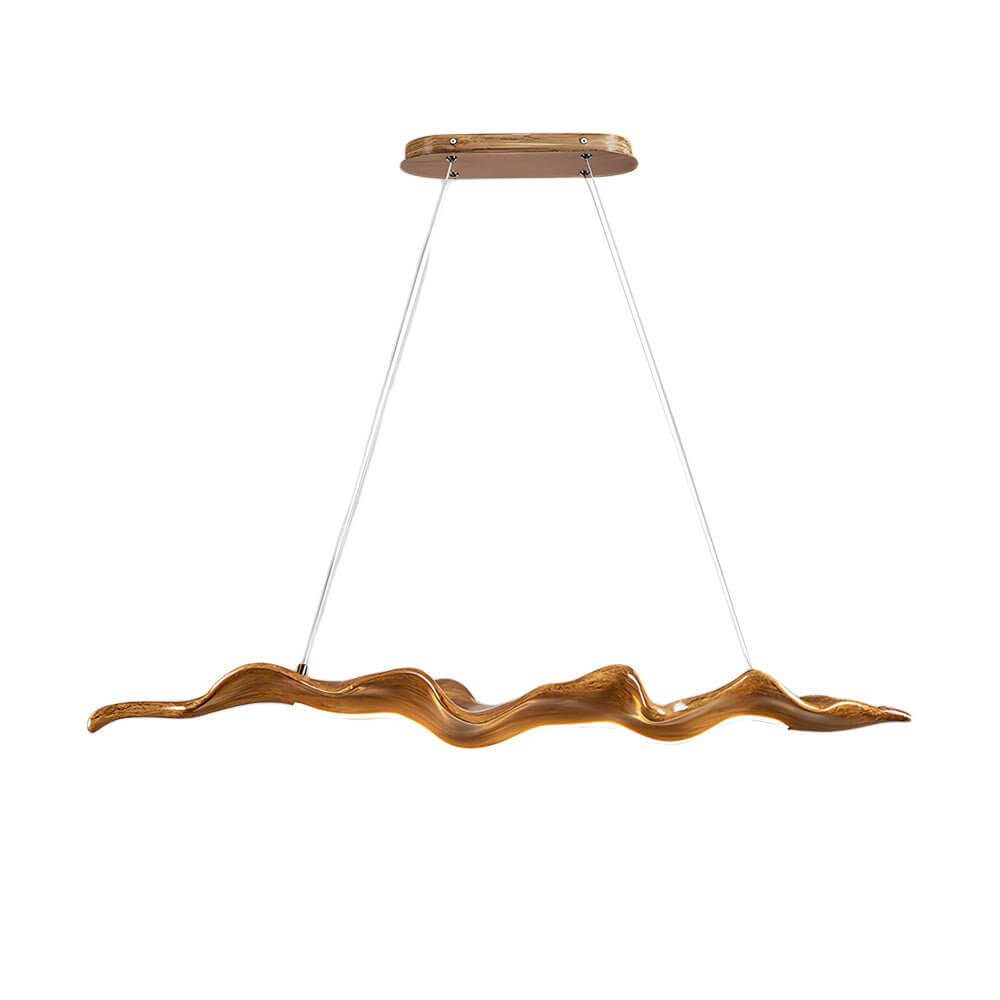 Retro Wave Silicone Wood Grain LED Pendant Light