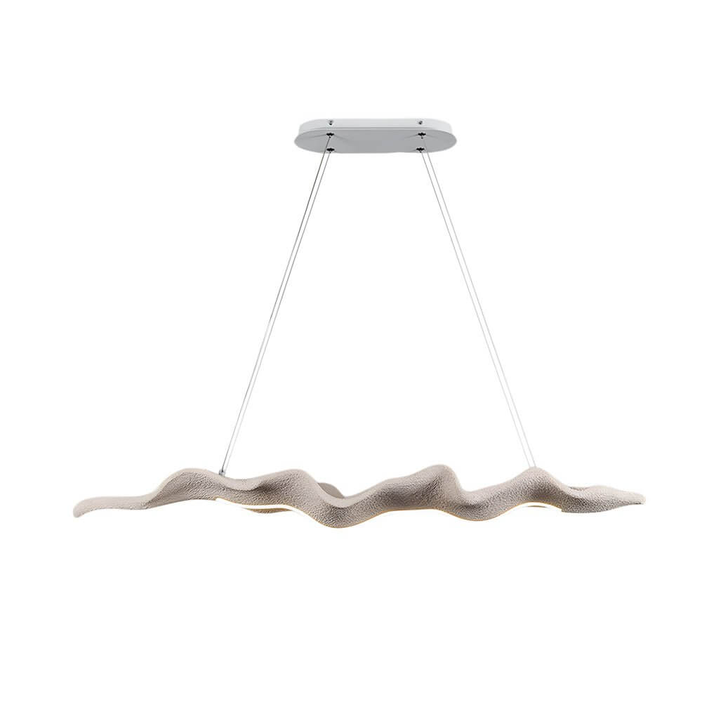 Retro Wave Silicone Wood Grain LED Pendant Light